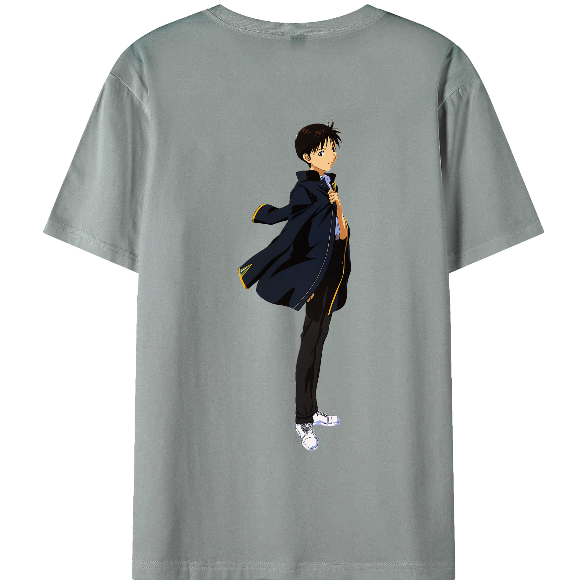 （画像用） EVA 新世紀エヴァンゲリオン 綿100％ メンズ半袖Tシャツ（バックプリント） 通気性